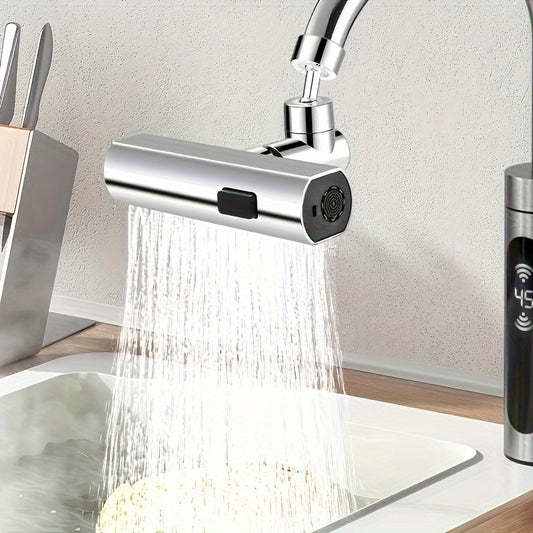 Swivel Kitchen Faucet Set with Touch Control, Waterfall Function and Sink Extension - ABS Material, Anti-Splash Filter, 3 Spray Modes (For Vegetables, Fruits and Dishwashing)