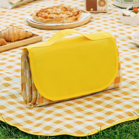 1 Portable Picnic Mat - Durable Polyester, Waffle Weave, Hand Washable, Large Outdoor Blanket for Camping and Beach Trips