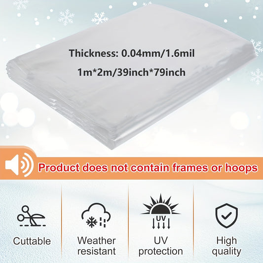 1 Piece Clear Plastic Film, PE Material, Transparent Garden Cover for Plants, Outdoor Vegetable Crops, Furniture and Floor Protection, Garden Film for Greenhouse, Lawn and Gardening Supplies