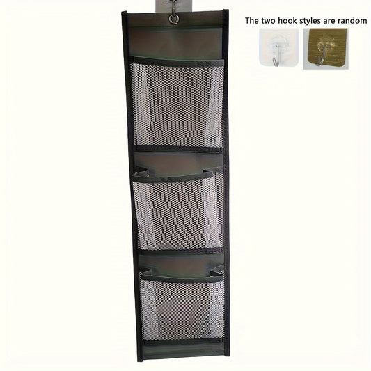Door Hanging Clothes Organizer - Wall Mounted with 3 Pockets for Home, Office, Classroom