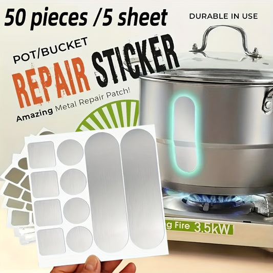 50 pieces of stainless steel pot and bucket repair stickers