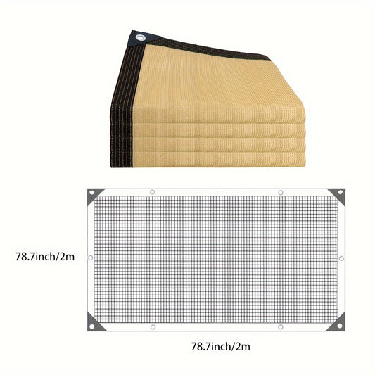 2m*2m single pack anti-ultraviolet sunshade net, suitable for balcony, courtyard, swimming pool, pavilion roof, outdoor terrace tent roof, sunshade cloth with grommets, suitable for agricultural greenhouse