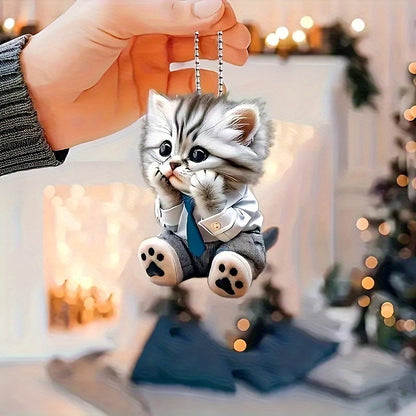 Charming Acrylic Cat Car Charms And Keychains