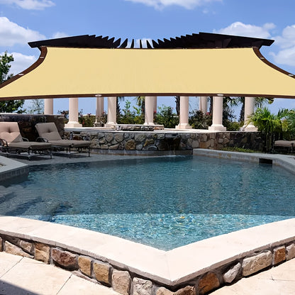 Encrypted Shade Sail, UV Protection Plant Tent, Durable Thickened PE Animal Shelter Cloth with Reinforced Grommets for Patio, Balcony, Garden, Non-Waterproof, Ventilated, Cooling Awning with PVC Bracket