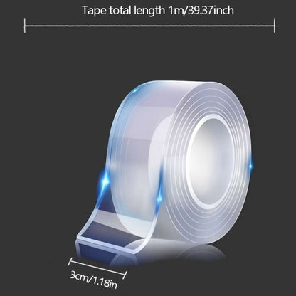 1pc 3x100cm Extra Strong Double-Sided Tape Clear Washable