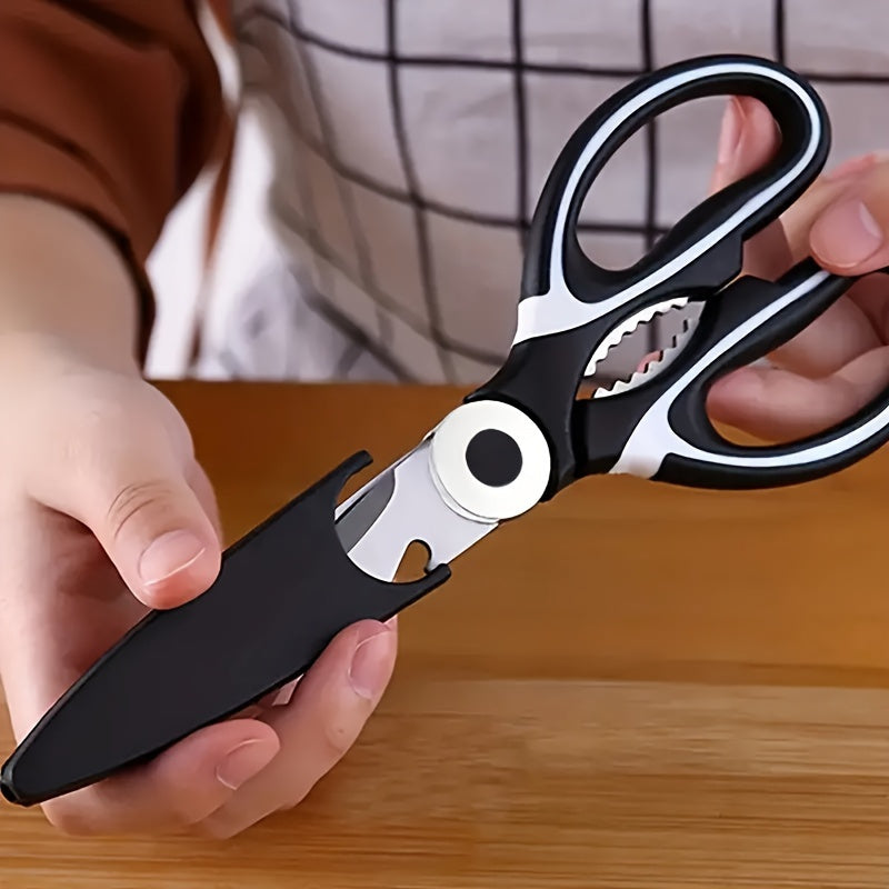 Multifunctional Stainless Steel Food Scissors - Heavy-Duty, Sharp & Reliable for Kitchen Preparation and Efficient Bone Removal