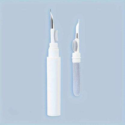 1pc 3in1 Portable Earbud Cleaning Pen&nbsp;- Versatile Dust Removal Tool for Headphones, Keyboards, Phones &amp; Remote Controls - Compact Electronics