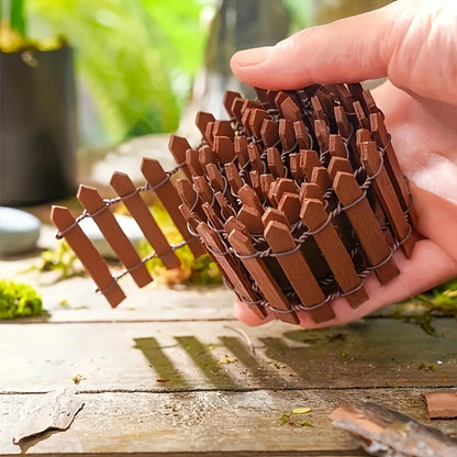 Charming Mini Wooden Fence for Fairy Gardens - Fascinating micro landscaping accessories, perfect for home and garden decoration or