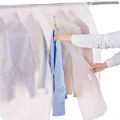 1 Pack Large Clear Plastic Garment Bags, Dustproof Suit Covers, Wardrobe Clothing Protectors, Hanging Storage Bags