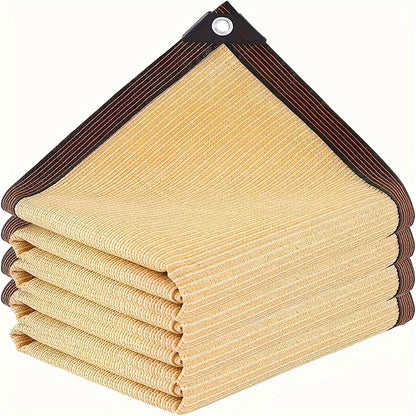Beige Shade Net - UV Resistant, Encrypted Outdoor Covering for Patios, Gardens, Porches and Balconies - Durable PE Material