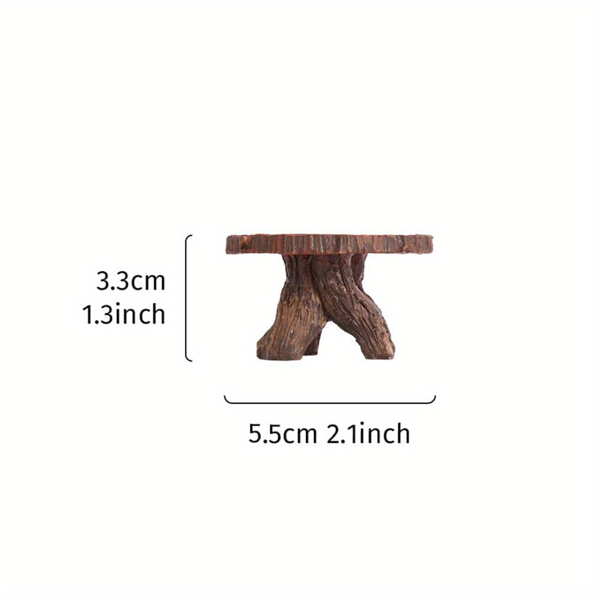 5-Piece Cute Miniature Fairy Garden Furniture Set, Resin Made Imitation Wood Table and Chairs, Hand-Painted Mini Figurines, Perfect for Garden Pots and Miniature Landscape Decorations