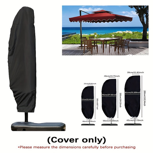 1pc Waterproof Oxford Cloth Outdoor Sunshade Umbrella Cover Garden Weatherproof Patio Cantilever Parasol Rain Cover Accessories, Only Cover