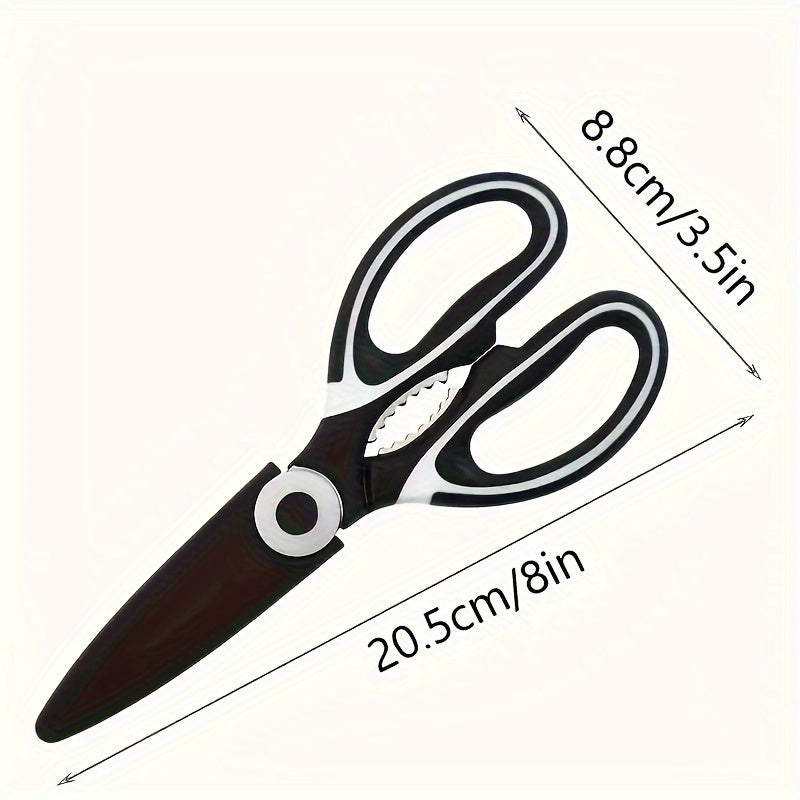 Multifunctional Stainless Steel Food Scissors - Heavy-Duty, Sharp & Reliable for Kitchen Preparation and Efficient Bone Removal