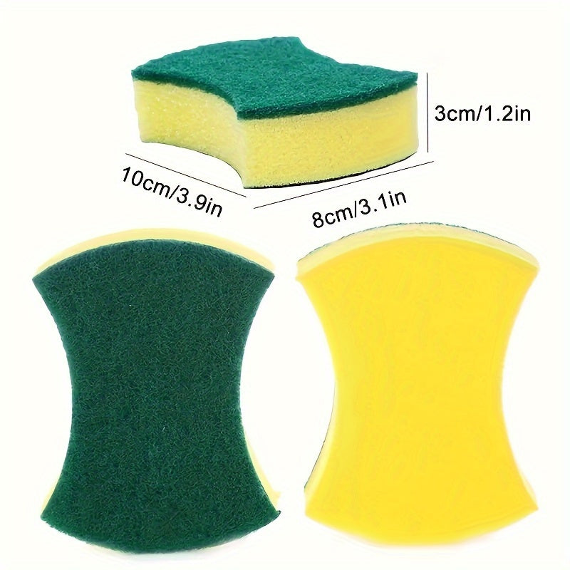 Highly effective kitchen scrub sponge: scratch-free, non-woven, soft, foaming, removes tough stains
