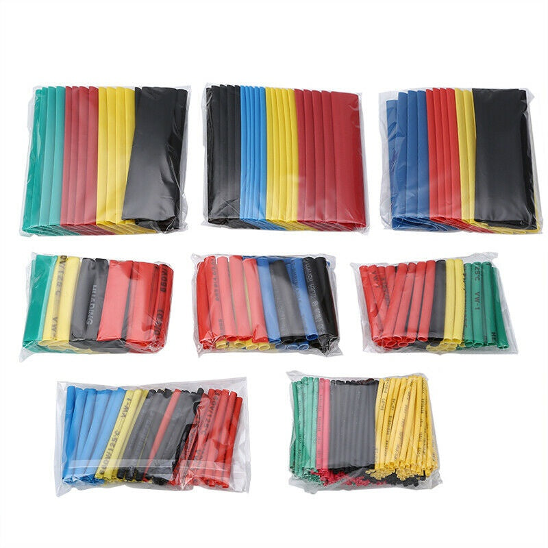 UMLIFE 164pcs Shrink Heat Shrink Tubing 2:1 Polyolefin Tubing Sleeve Wrap Kit Multicolor