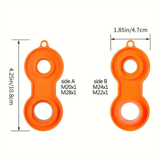 Orange Faucet Aerator Wrench with Built-in Nozzle Filter - Specialized tool for easy removal and replacement, durable ABS material