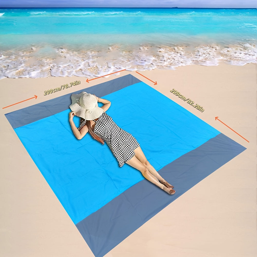 Valentine's Day Picnic Beach Mat, Multicolor No Sand, Compact Travel Size, Lightweight Polyester Fiber Beach Blanket with Accessory Set (Magnesium Rod/Flint Not Included)
