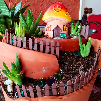 Charming Mini Wooden Fence for Fairy Gardens - Fascinating micro landscaping accessories, perfect for home and garden decoration or