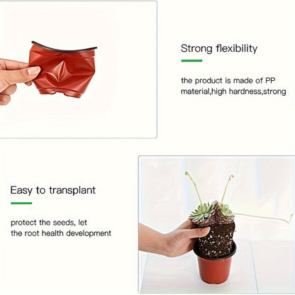 10-pack seedling pots, flower pots, nutrient cups for growing succulent plants, vegetable seedlings, saplings, flowers with drainage holes to prevent roots from being suffocated