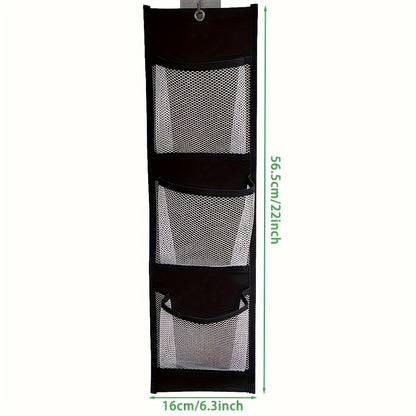 Door Hanging Clothes Organizer - Wall Mounted with 3 Pockets for Home, Office, Classroom