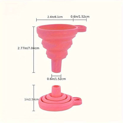 1 piece foldable funnel for filling bottles mini flexible silicone funnel foldable funnel