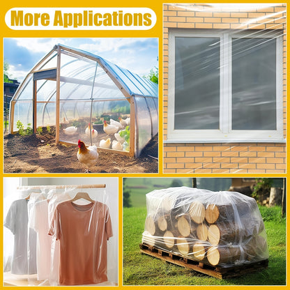 1 Piece Clear Plastic Film, PE Material, Transparent Garden Cover for Plants, Outdoor Vegetable Crops, Furniture and Floor Protection, Garden Film for Greenhouse, Lawn and Gardening Supplies