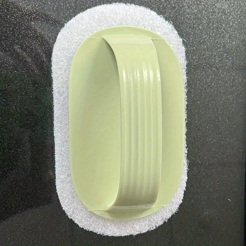 1pcs, sponge cleaning brush with handle, bathroom tub and tile brush, kitchen cleaning sponge scrubber, dish sponge brush, pot brush, durable cleaning sponge, strong stain removal, cleaning supplies, magic sponge, kitchen, bathroom cleaning, stain removal