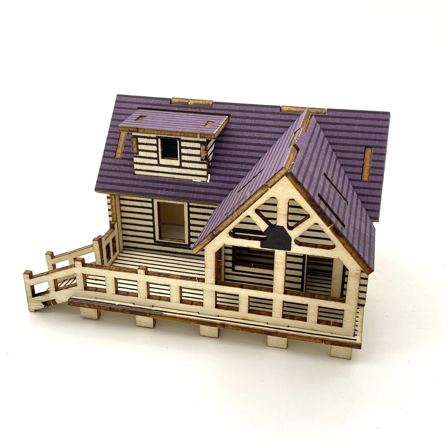 Wooden 3D puzzle building model puzzle kit small villa model DIY handmade kit laser cutting assembly model kit educational three-dimensional