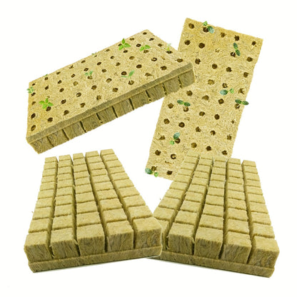 50 pieces of soilless cultivation substrate plant propagation seedling blocks plant rock wool substrate hydroponic seedling blocks, 25*25*25 mm