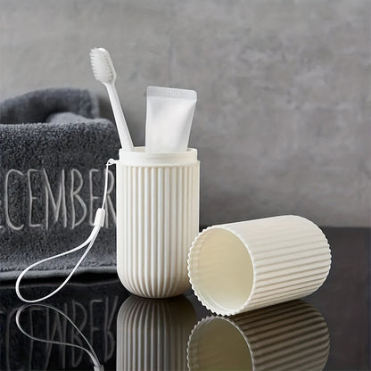 1pc Compact Travel Toothbrush Toothpaste Kit with Mouthwash Cup