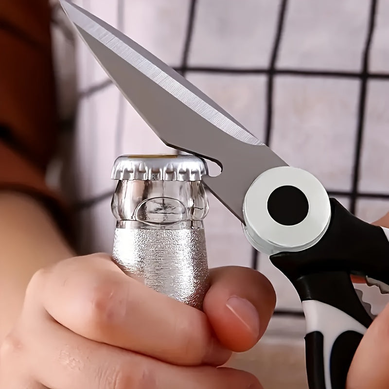 Multifunctional Stainless Steel Food Scissors - Heavy-Duty, Sharp & Reliable for Kitchen Preparation and Efficient Bone Removal