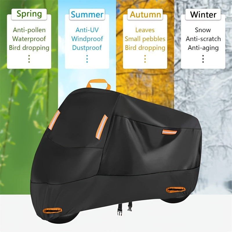 Premium Waterproof and UV Resistant Motorcycle Cover - Durable outdoor protection for motorcycles and bicycles, dustproof and easy to care for
