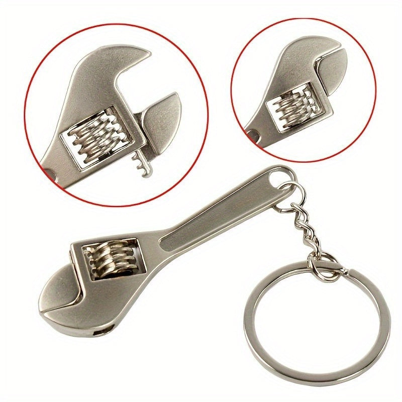 Innovative Stainless Steel Mini Wrench Keychain - Adjustable, Portable Tool for Car, Bike and Motorcycle Repair - Perfect Gift for Men