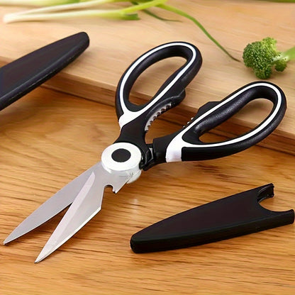 Multifunctional Stainless Steel Food Scissors - Heavy-Duty, Sharp & Reliable for Kitchen Preparation and Efficient Bone Removal