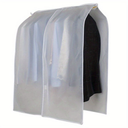1 Pack Large Clear Plastic Garment Bags, Dustproof Suit Covers, Wardrobe Clothing Protectors, Hanging Storage Bags