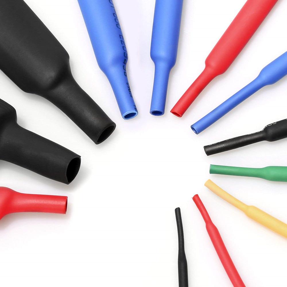 UMLIFE 164pcs Shrink Heat Shrink Tubing 2:1 Polyolefin Tubing Sleeve Wrap Kit Multicolor