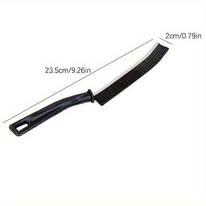 1 Piece Long Handle Groove Cleaning Brush - Stiff Bristle, Multi-Purpose Crevice Tool for Windows and Doors, Dust Removal, No Dead End, Scrubbing - Essential Cleaning Supplies
