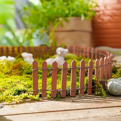Charming Mini Wooden Fence for Fairy Gardens - Fascinating micro landscaping accessories, perfect for home and garden decoration or