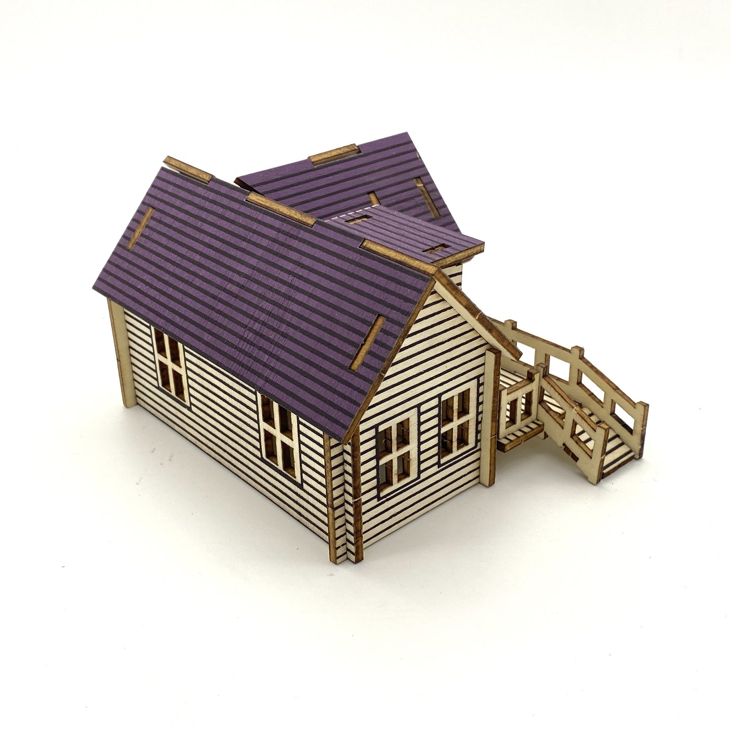 Wooden 3D puzzle building model puzzle kit small villa model DIY handmade kit laser cutting assembly model kit educational three-dimensional