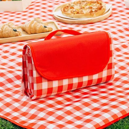 1 Portable Picnic Mat - Durable Polyester, Waffle Weave, Hand Washable, Large Outdoor Blanket for Camping and Beach Trips