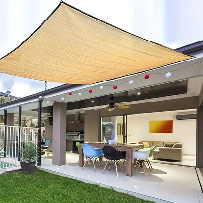 Beige Shade Net - UV Resistant, Encrypted Outdoor Covering for Patios, Gardens, Porches and Balconies - Durable PE Material