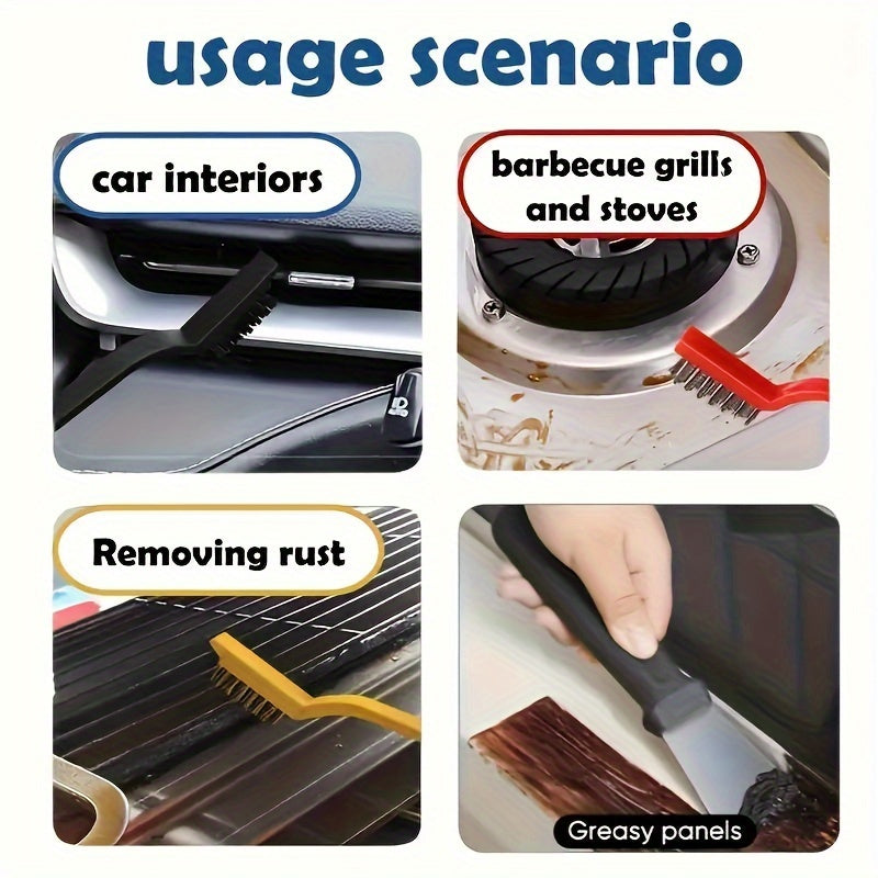 5 pieces/set, kitchen cleaning tool set, cleaning shovel defrost shovel, electric wire brush, kitchen gas stove range hood pot sink cleaning tool, heavy oil removal tool brush shovel, cleaning supplies