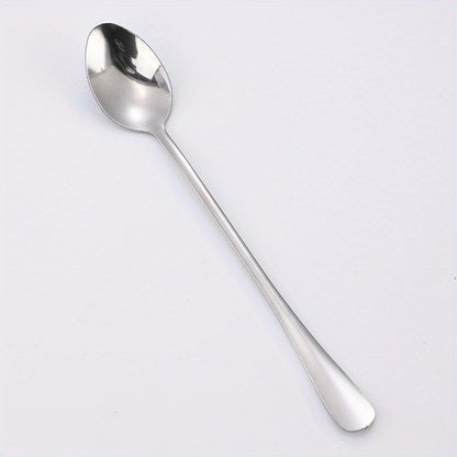 1PC stainless steel long handle ice tea spoon, coffee spoon, ice cream stirring spoon, dishwasher safe, kitchen accessories, cutlery set