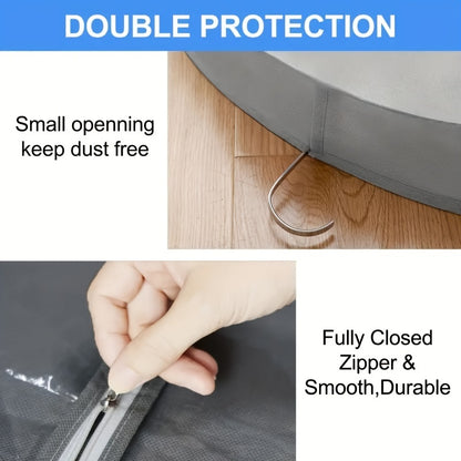 1pc Large Capacity Clothes Cover, Dust-proof Clothes Jacket Cover, Non-woven Hanging Storage Bag for Dresses, Suits, Clothing