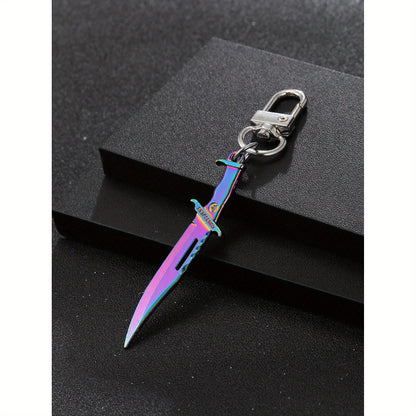 Men's metal knife model keychain, gamer fashion model keyring accessories