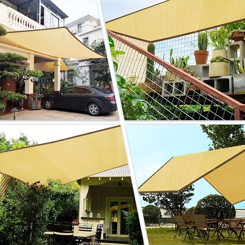 Encrypted Shade Sail, UV Protection Plant Tent, Durable Thickened PE Animal Shelter Cloth with Reinforced Grommets for Patio, Balcony, Garden, Non-Waterproof, Ventilated, Cooling Awning with PVC Bracket