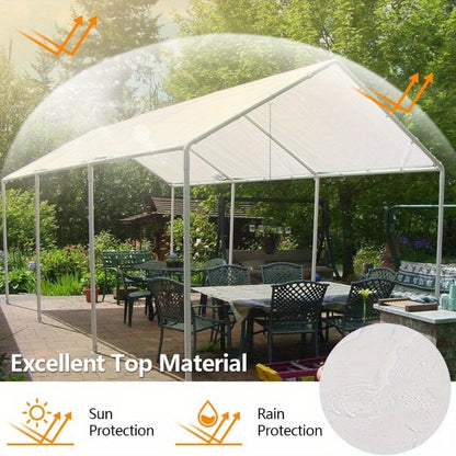 Heavy Duty White Waterproof Tarp with Metal Grommets - Double-Sided, Multi-Purpose Outdoor Covering for Camping, Patios, Furniture, Boats and RVs - Reinforced Edges, Frost-Proof, Tear-Resistant