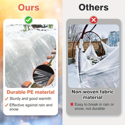 1 Piece Clear Plastic Film, PE Material, Transparent Garden Cover for Plants, Outdoor Vegetable Crops, Furniture and Floor Protection, Garden Film for Greenhouse, Lawn and Gardening Supplies