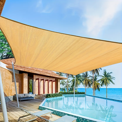Beige Shade Net - UV Resistant, Encrypted Outdoor Covering for Patios, Gardens, Porches and Balconies - Durable PE Material