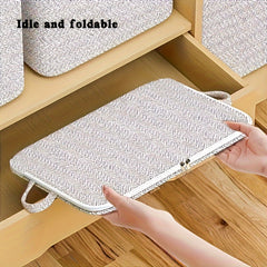 1 large capacity non-woven storage box with handle, waterproof, multi-purpose, suitable for clothes, blankets,